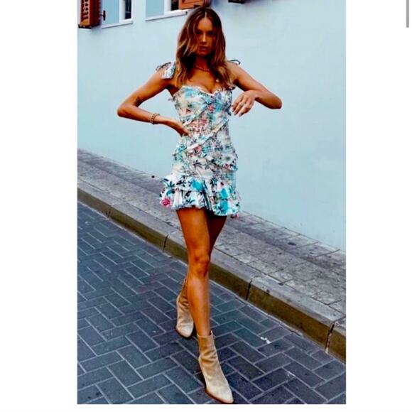 Rococo Sand Short Sunset Dress. - Picture 1 of 13